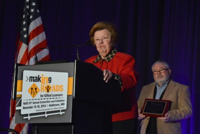 Barbara Mikulski speaking at NAGC conference in Baltimore